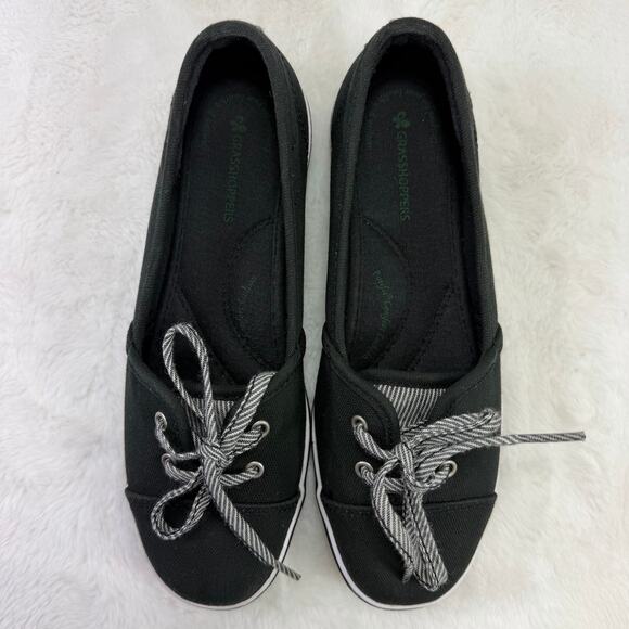 Grasshoppers Black Canvas Lace-Up Flats Women’s Sneakers Size 5.5 - Picture 8 of 10